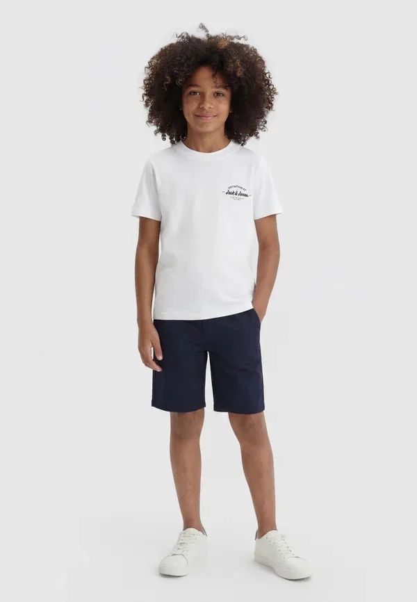 Комплект из 3 футболок Jjbrandon с круглым вырезом - базовая футболка Jack & Jones Junior, белый/темно-синий/небесно-голубой