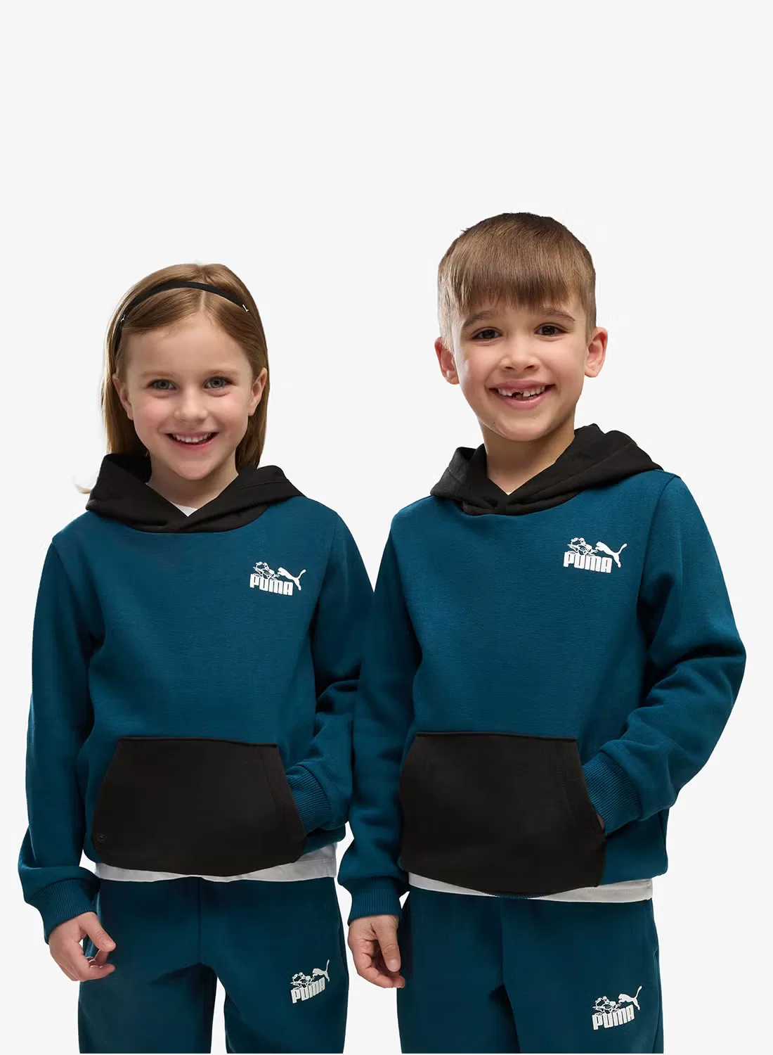 Худи детское с капюшоном Puma, петроль