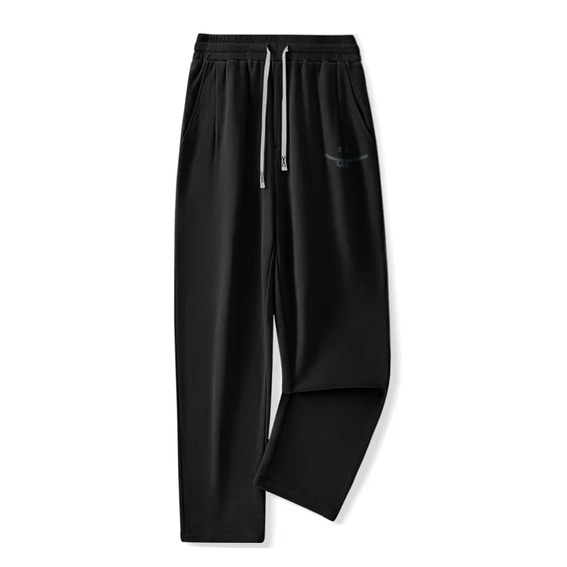 Детские штаны зауженные MINISO, Black (B Simple Smile Drawing Pants Logo)