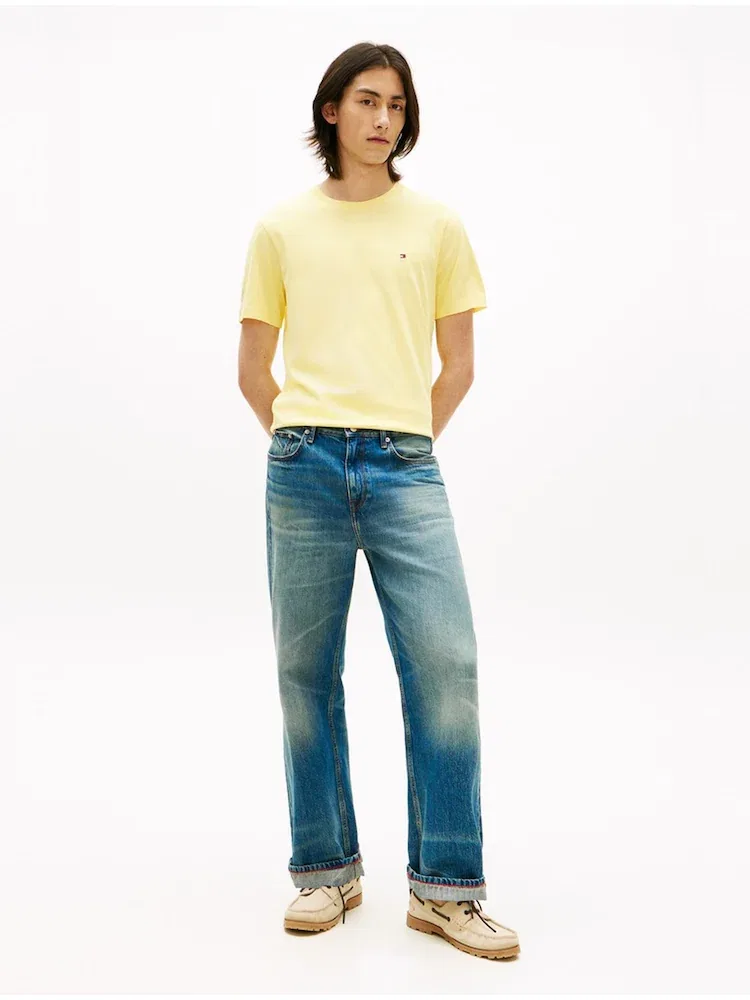 Футболка классическая солидная T12G1TPO110MT1ZF0 TOMMY HILFIGER, Lemon — фото 2