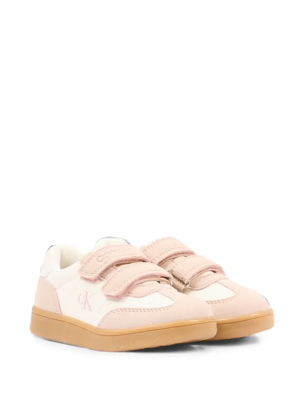 Кроссовки на липучках из кожи Calvin Klein Kids, белый
