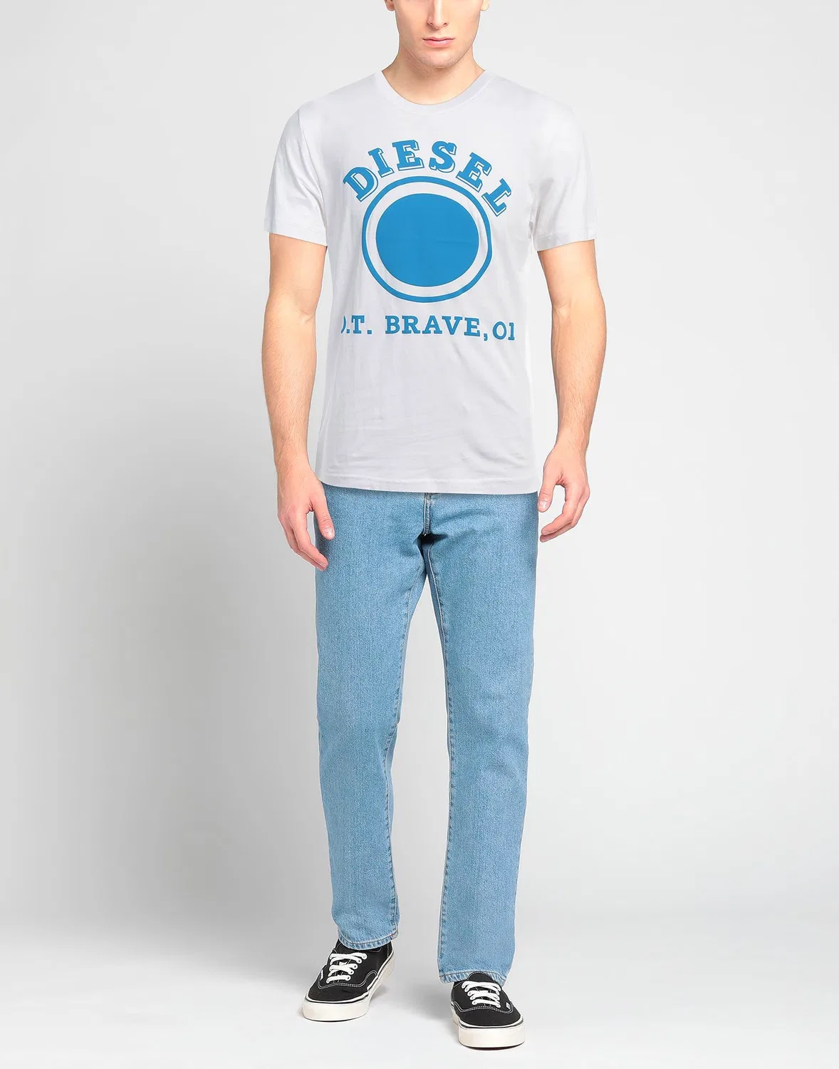 Мужская футболка с принтом Diesel, белый — фото 2