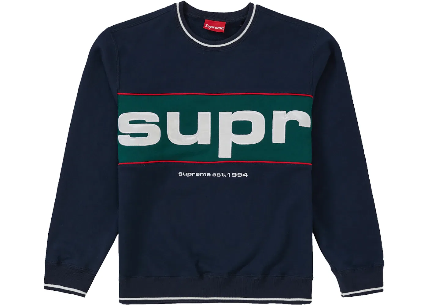 Мужской свитшот с принтом Supreme Crewneck, Navy