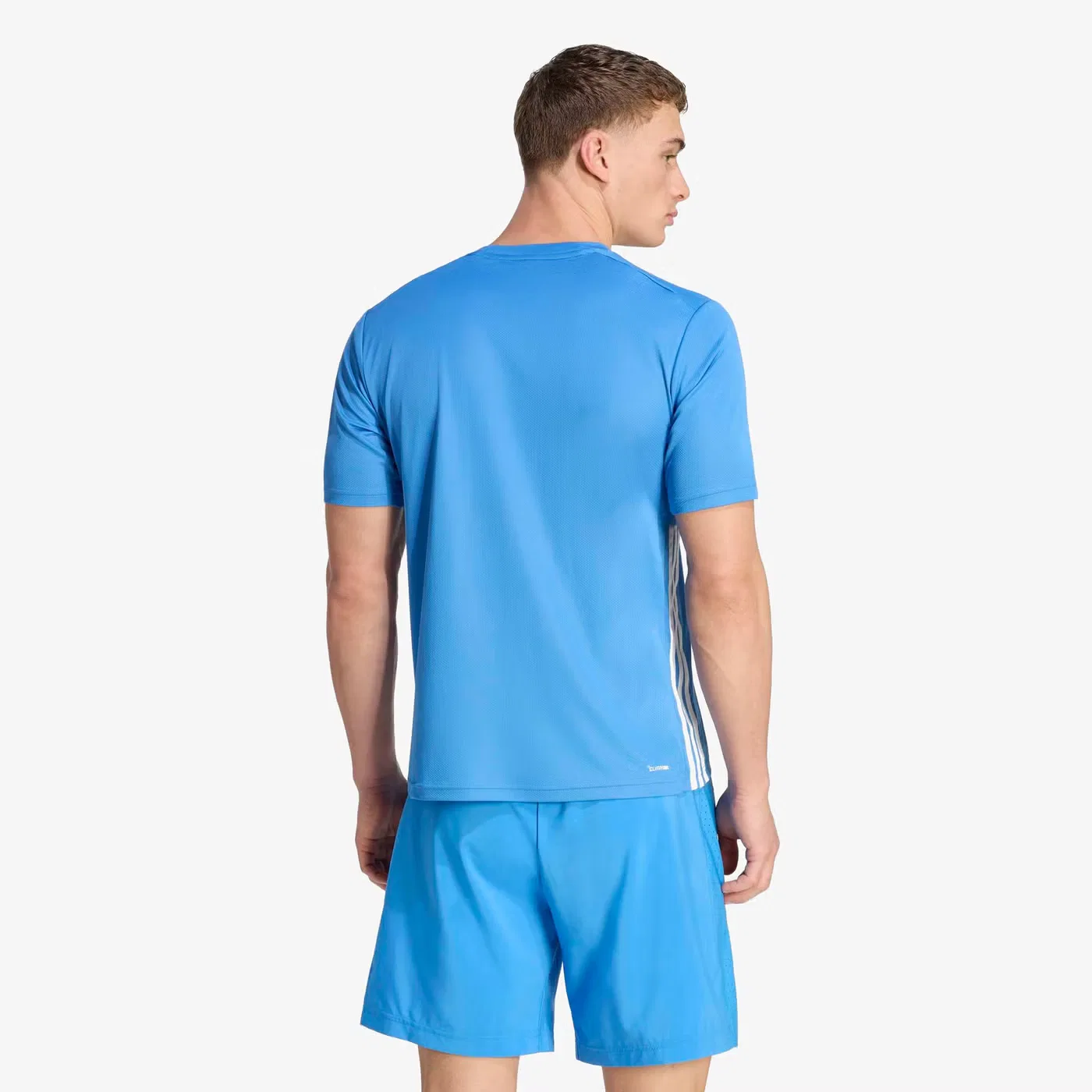 Футболка с коротким рукавом Workout Essentials Base 3-Stripes Adidas, синяя — фото 3