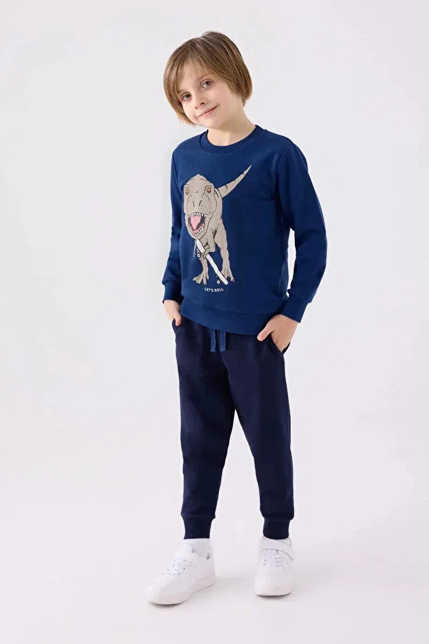 Детский спортивный костюм для мальчиков хлопковый Rolypoly, Navy Blue