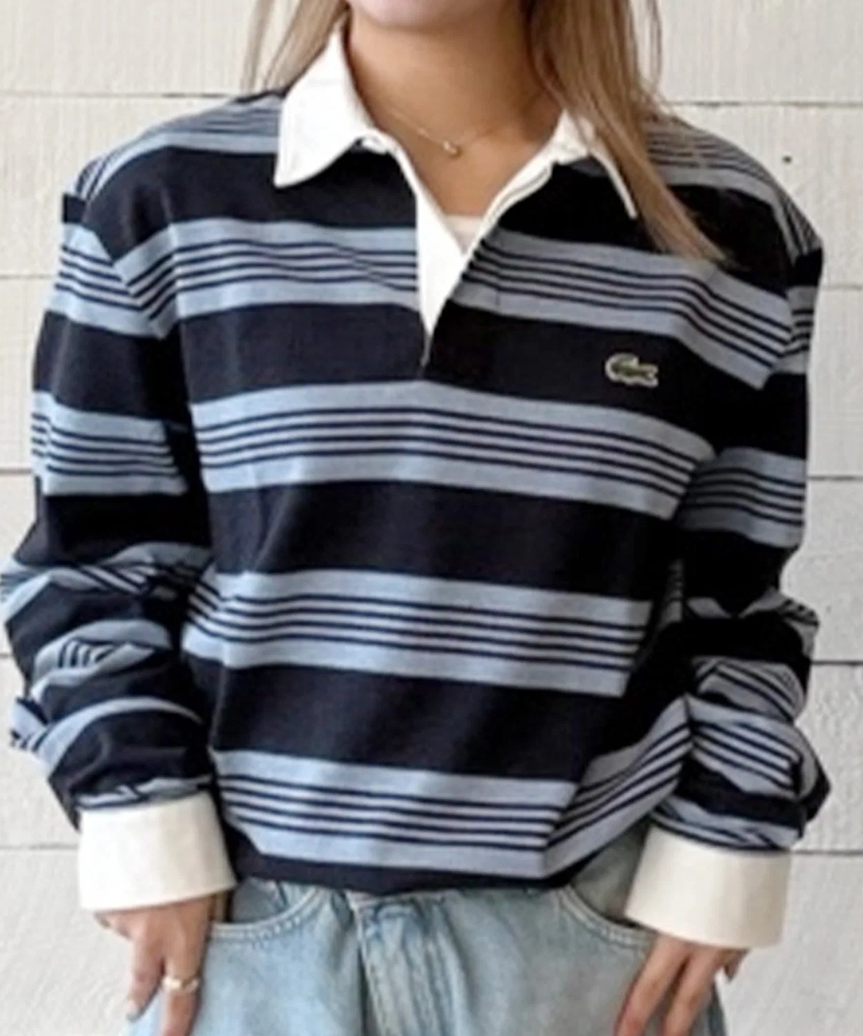 Мужская длиннорукавная футболка-поло LACOSTE, Blue