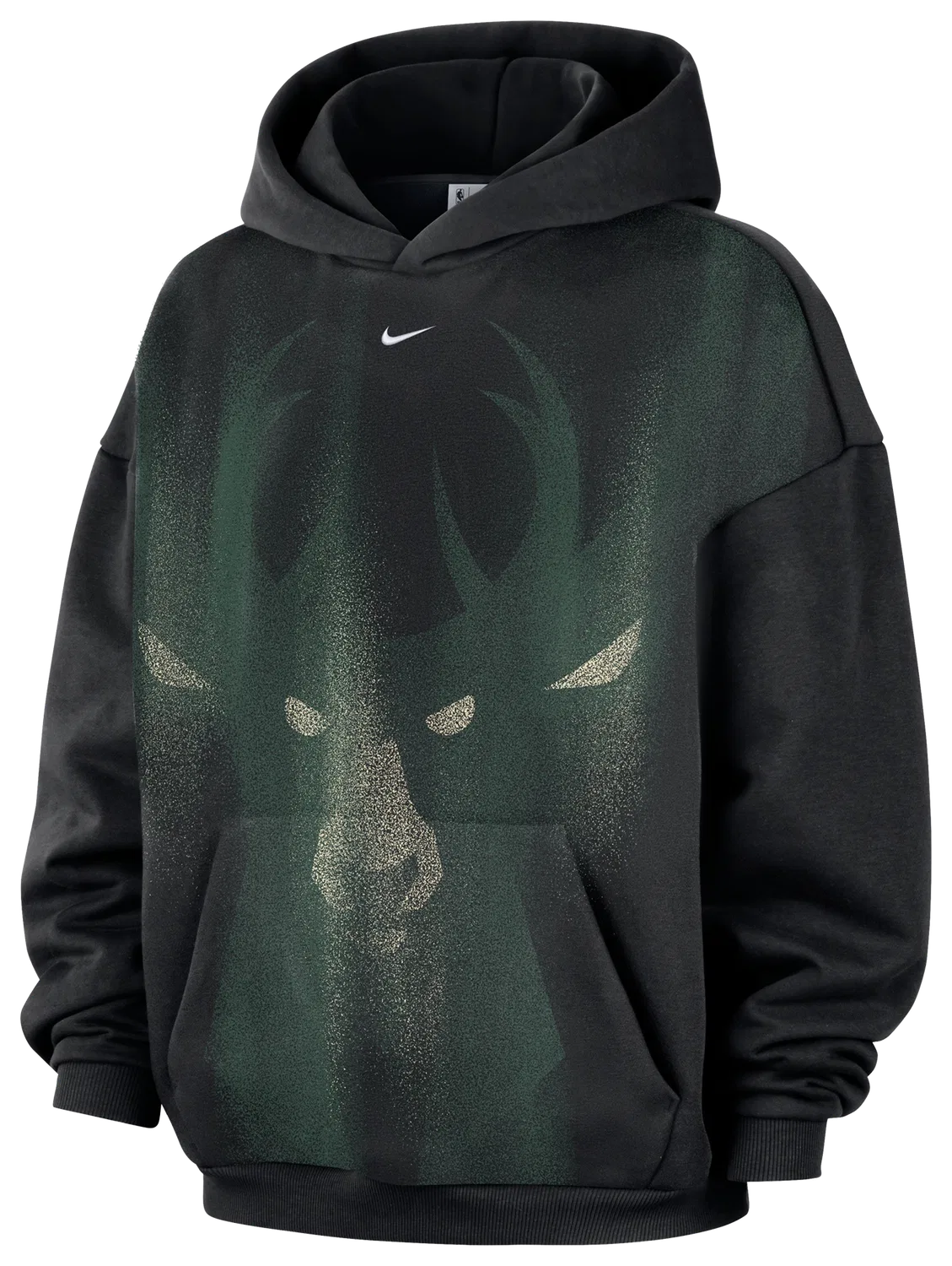 Мужское худи утепленное Bucks Basketball Icon Hoodie Nike, белый/черный — фото 4