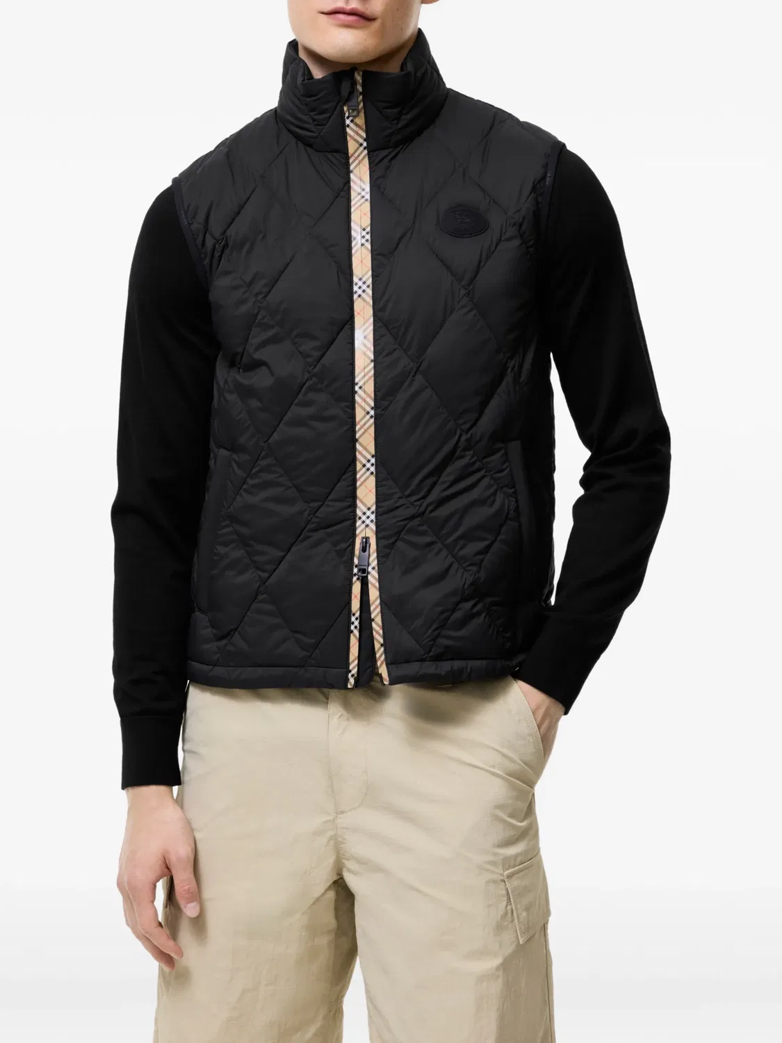 Стеганый жилет Packable Acresford Burberry, черный — фото 2