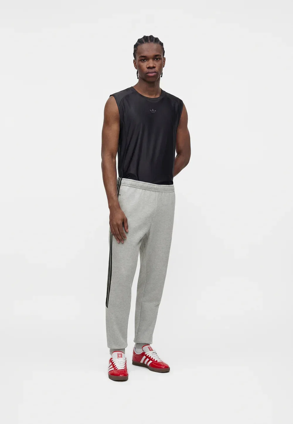 Спортивные штаны Spacer - брюки от спортивного костюма Adidas Originals, Medium Grey Heather — фото 4
