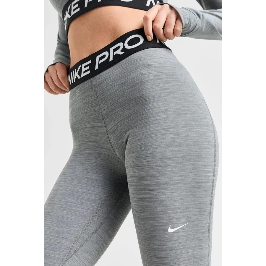 Женские леггинсы с принтом Pro 365 Dri Fit Nike, Серый меланж — фото 3
