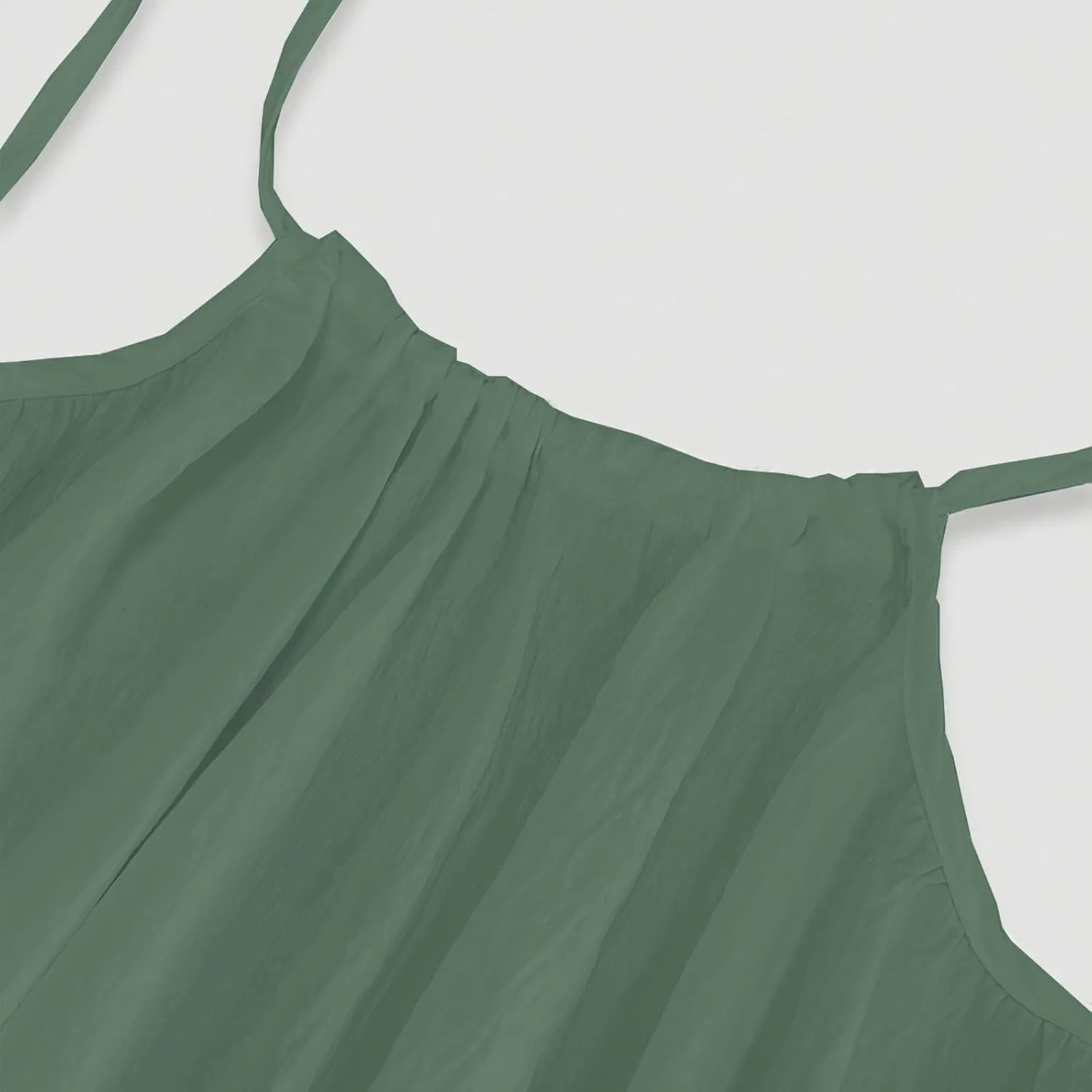 Женская пижамная рубашка на тонких бретелях с открытой спиной, Light Green — фото 4