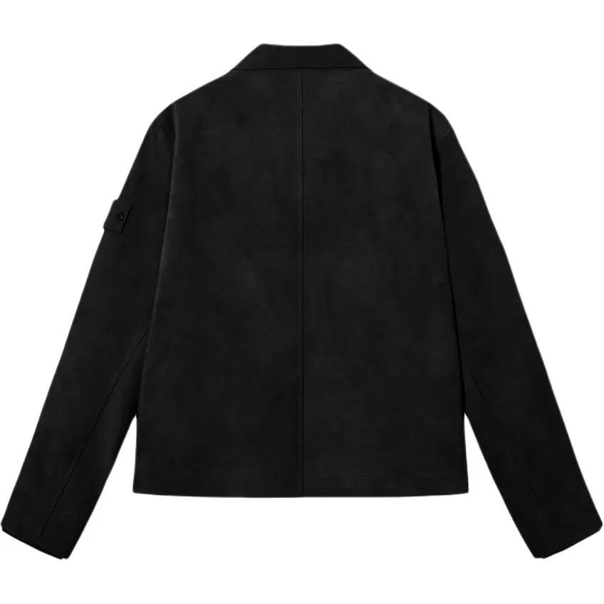 Кожаная куртка Ghost SS26, Stone Island, Black — фото 3