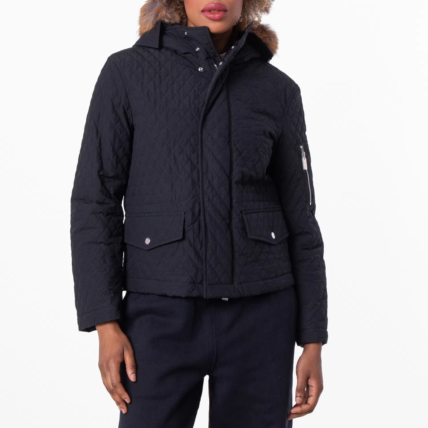 Женская куртка стеганая утепленная Burberry, Black