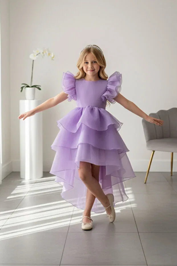 Детское платье для девочек с пайетками Abiyekids, Lilac