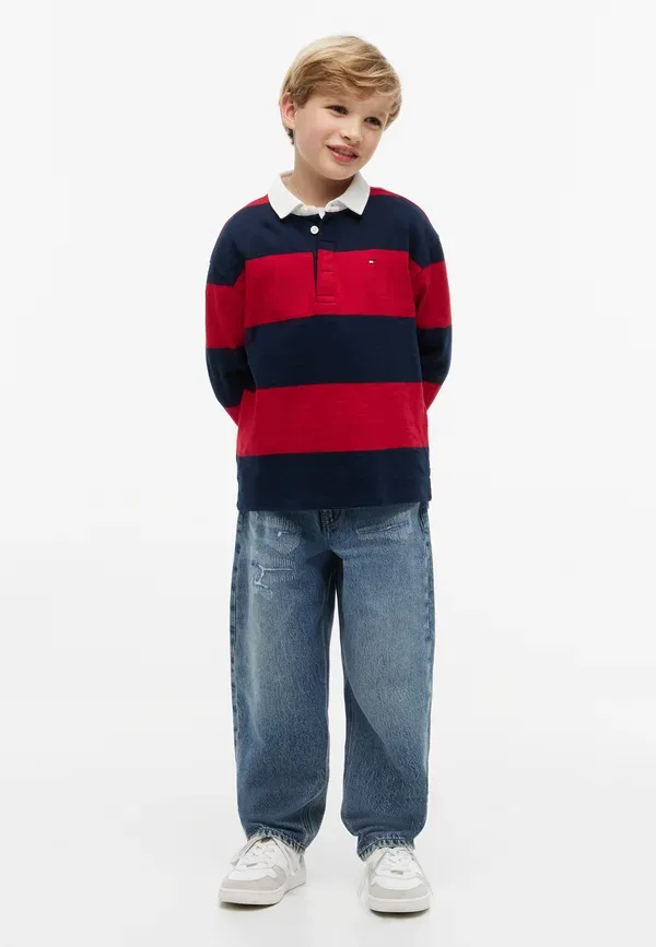Футболка-поло хлопковая Rugby unisex Tommy Hilfiger, красный — фото 2