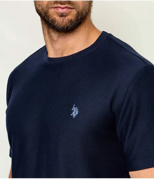 Мужская футболка хлопковая U.S. Polo Assn., Blu Marino — фото 4