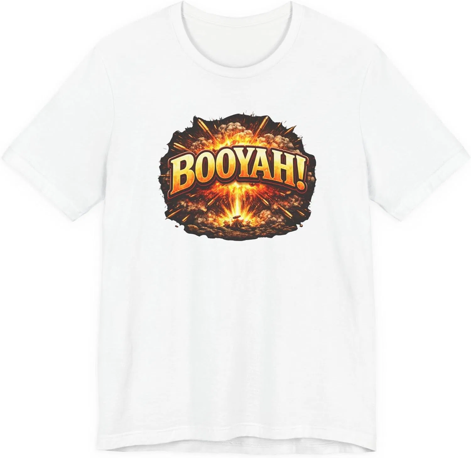 Мужская футболка с графикой Booyah Explosion Bella+canvas 3001, White