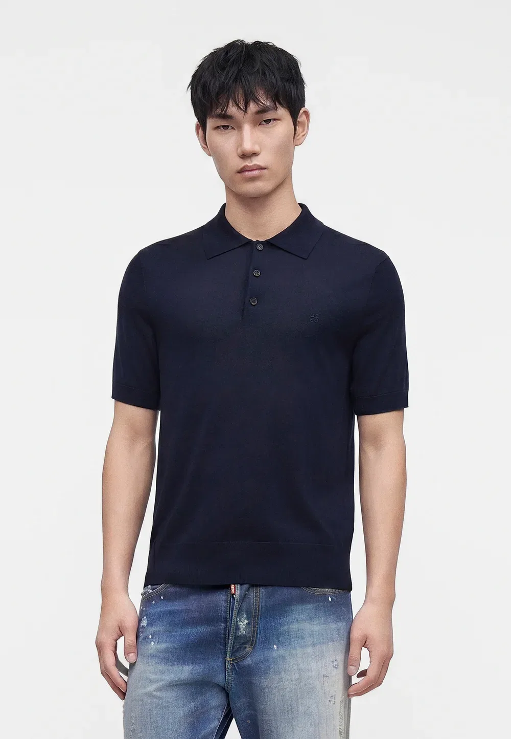 Перевернутая рубашка поло Dsquared2, Navy Blue