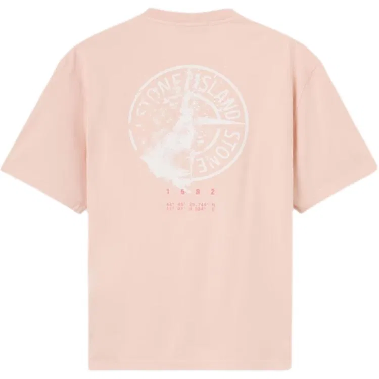 Мужская футболка с круглым вырезом, хлопковая Vintage Rose STONE ISLAND