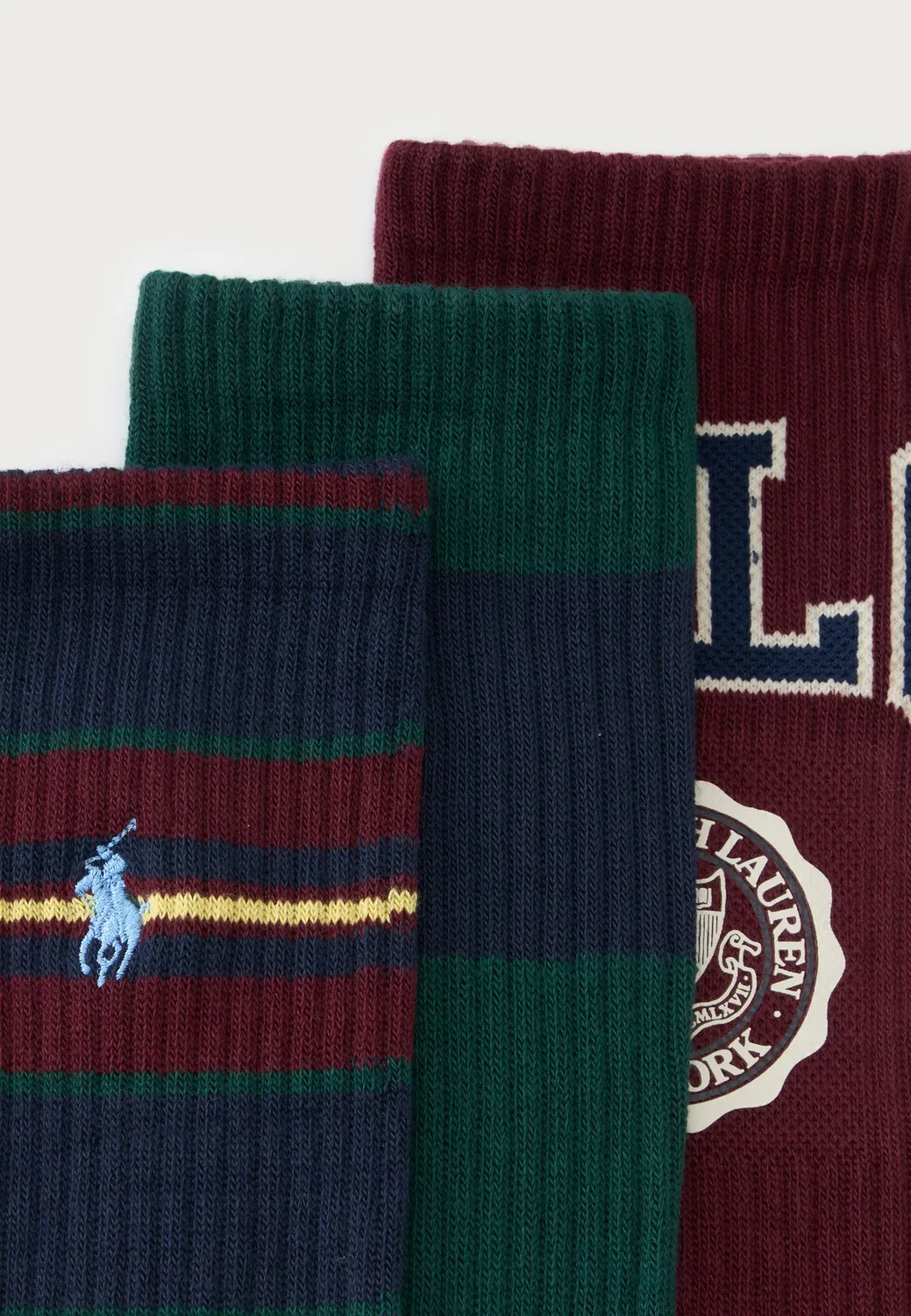 Po crst crw-crew sock-6 pack - socks Polo Ralph Lauren, Wine/Multi-Coloured — фото 2