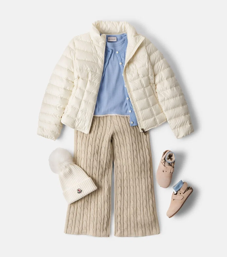 Пуховая куртка Kaia Moncler Enfant, белый — фото 2
