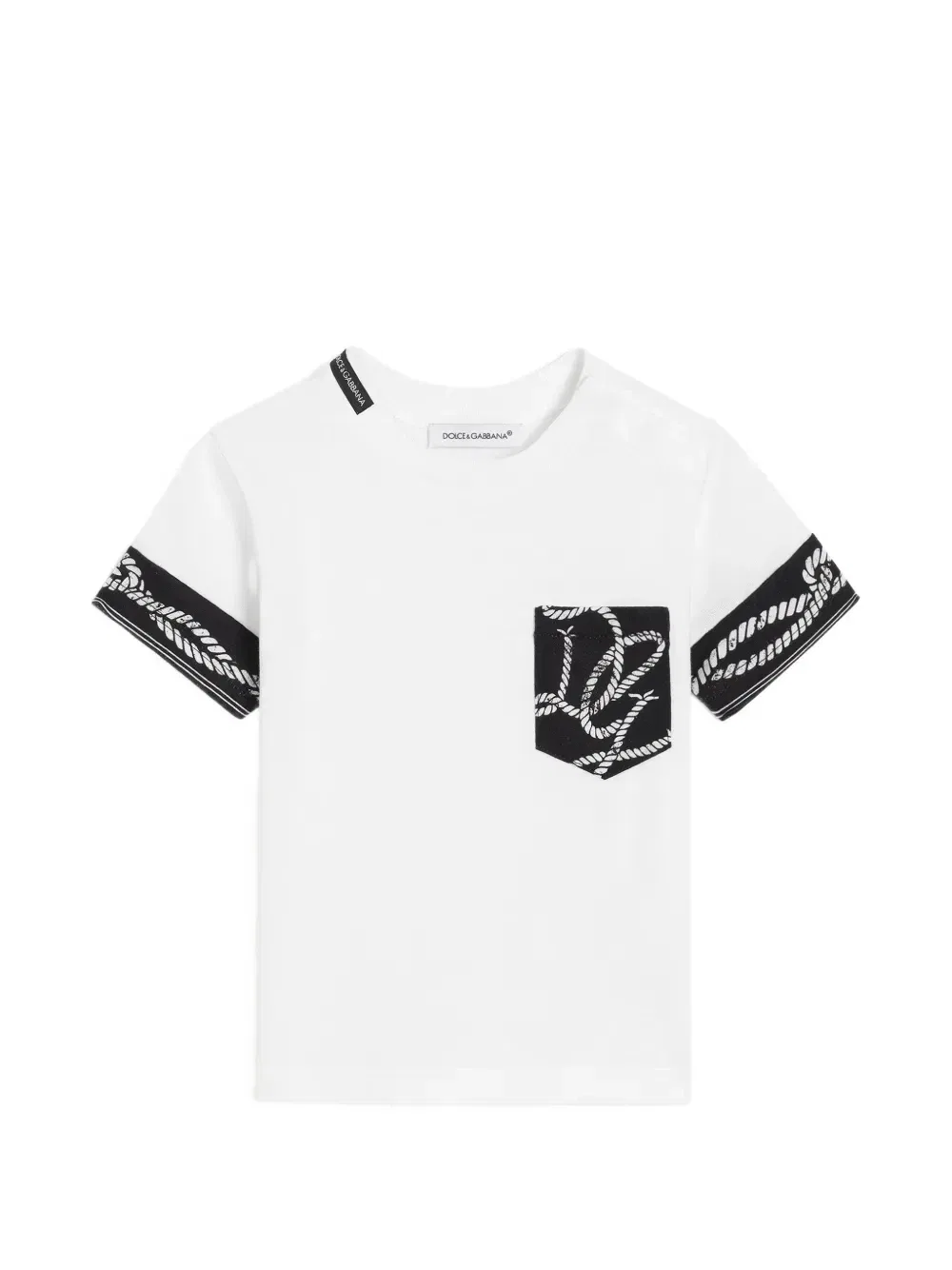 Трикотажная футболка Dolce & Gabbana Kids, белый