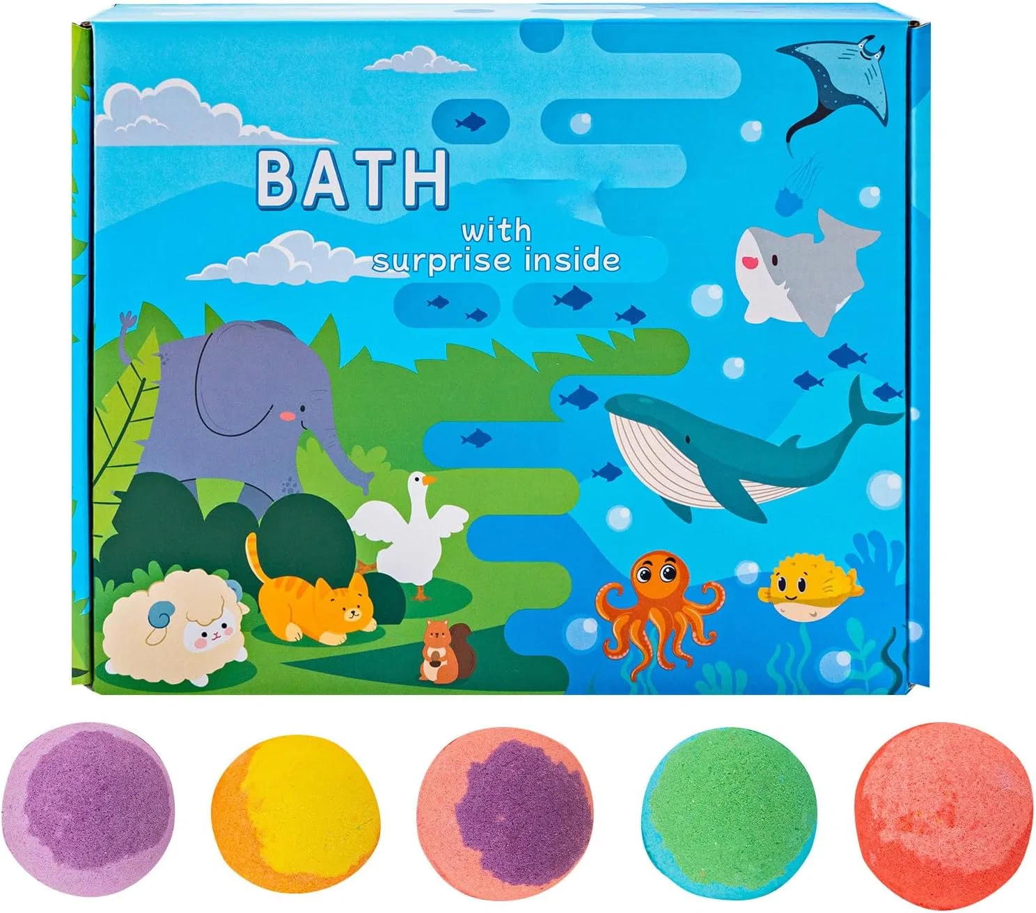 Generisch Bath Bomb с игрушкой внутри, набор из 6 штук