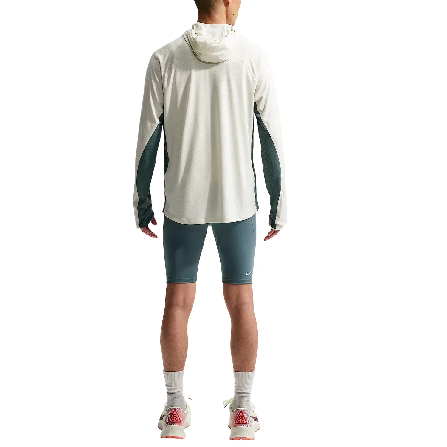 Мужские леггинсы для бега Dri-FIT ADV с принтом Lava Loops Nike, зеленый — фото 3