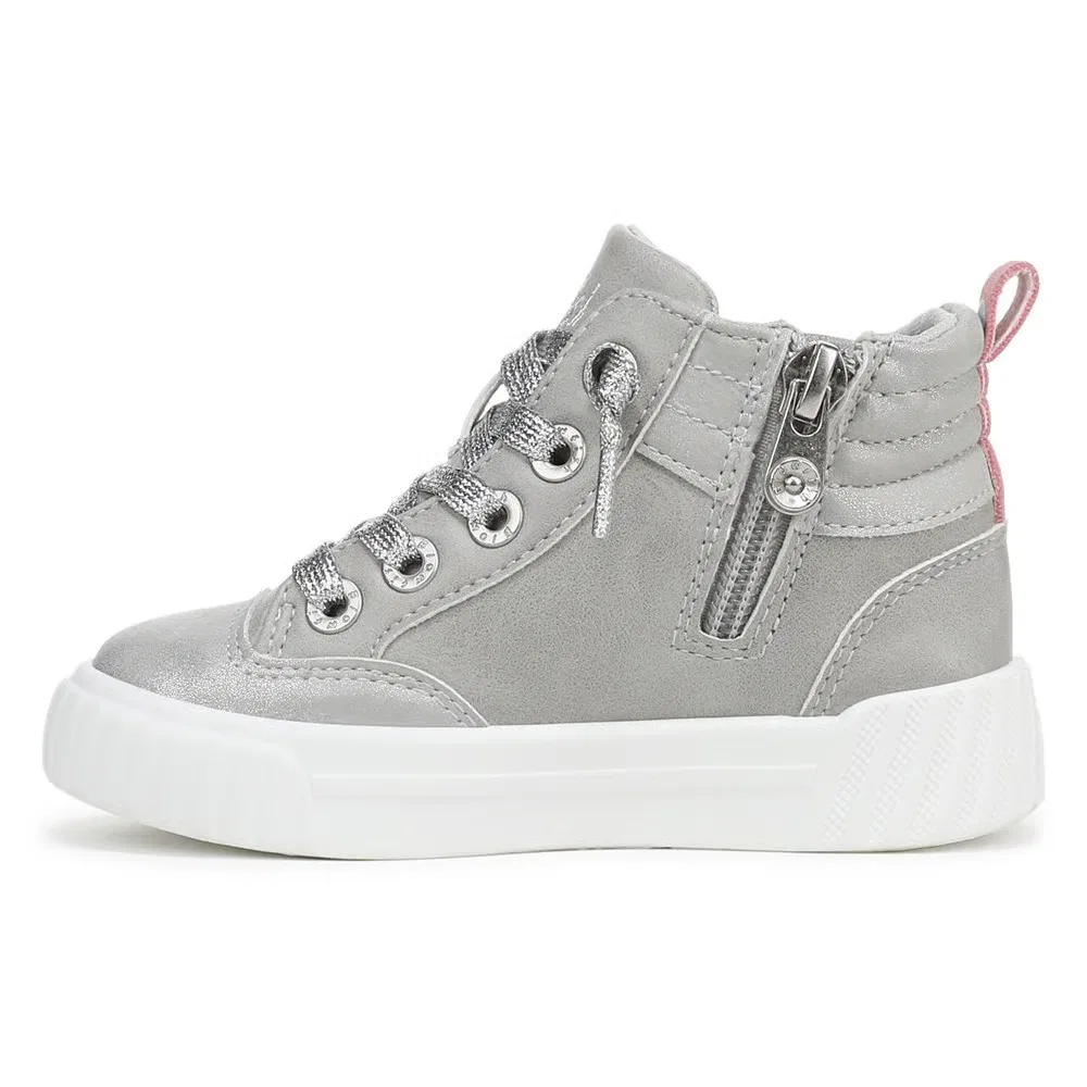 Детские высокие кроссовки Wanderland-T для малышей Blowfish Malibu, Grey/Silver Glitter — фото 4