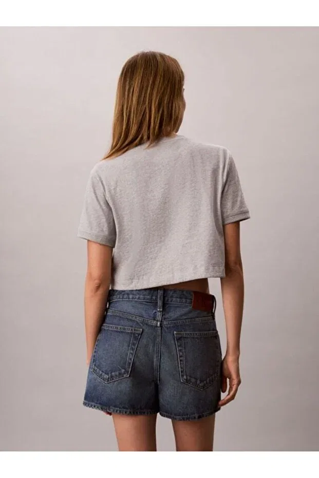 Женская футболка свободного кроя Calvin Klein, Gray — фото 4