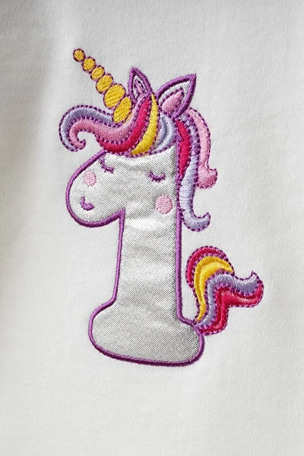 Детское платье для девочек с принтом Unicorn Birthday Dress Petite Ponpon Baby, Colored — фото 4
