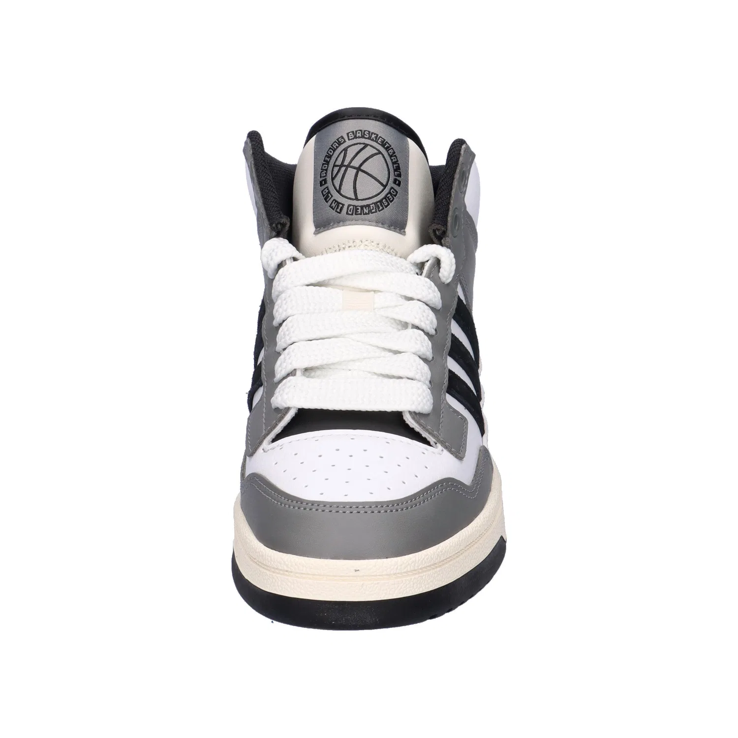 Детские кроссовки с кожаным верхом Rapid Court Mid Adidas, Grau Weiss — фото 3