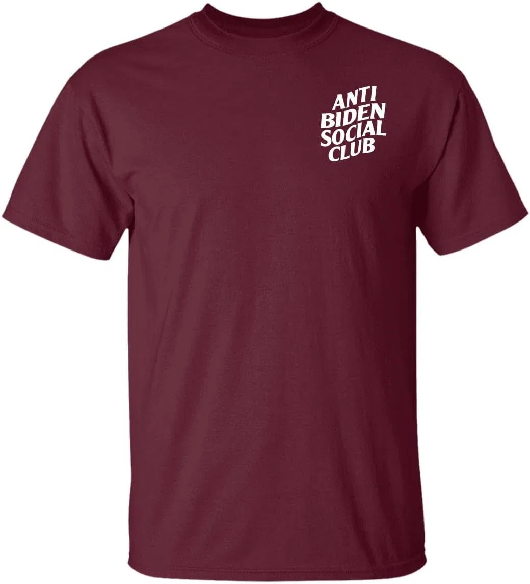 Мужская футболка Regular Fit Anti Biden Social Club Merica, Maroon