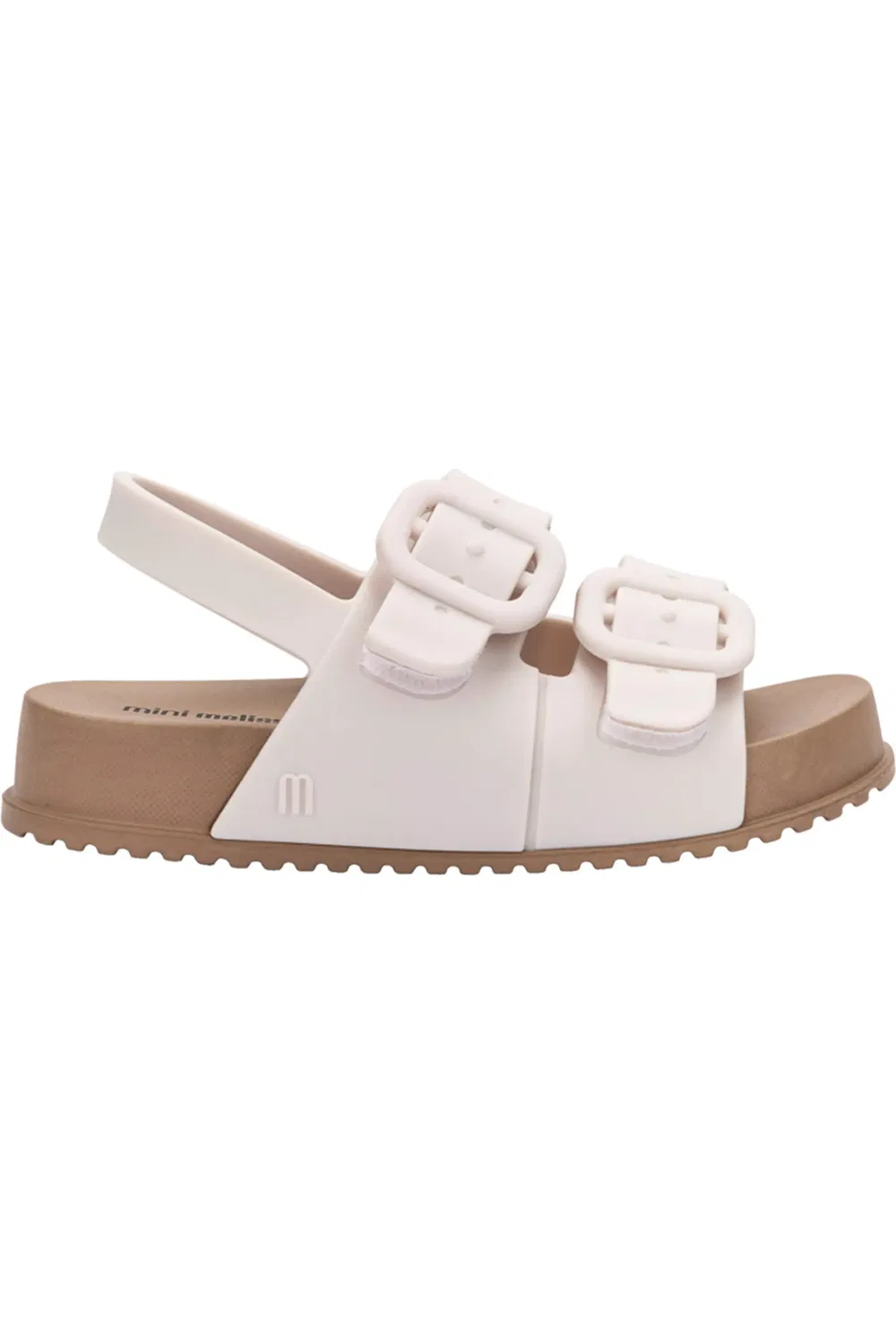 Сандалии детские с ремешком Mini Cozy Slingback Mini Melissa, коричневый/белый — фото 2