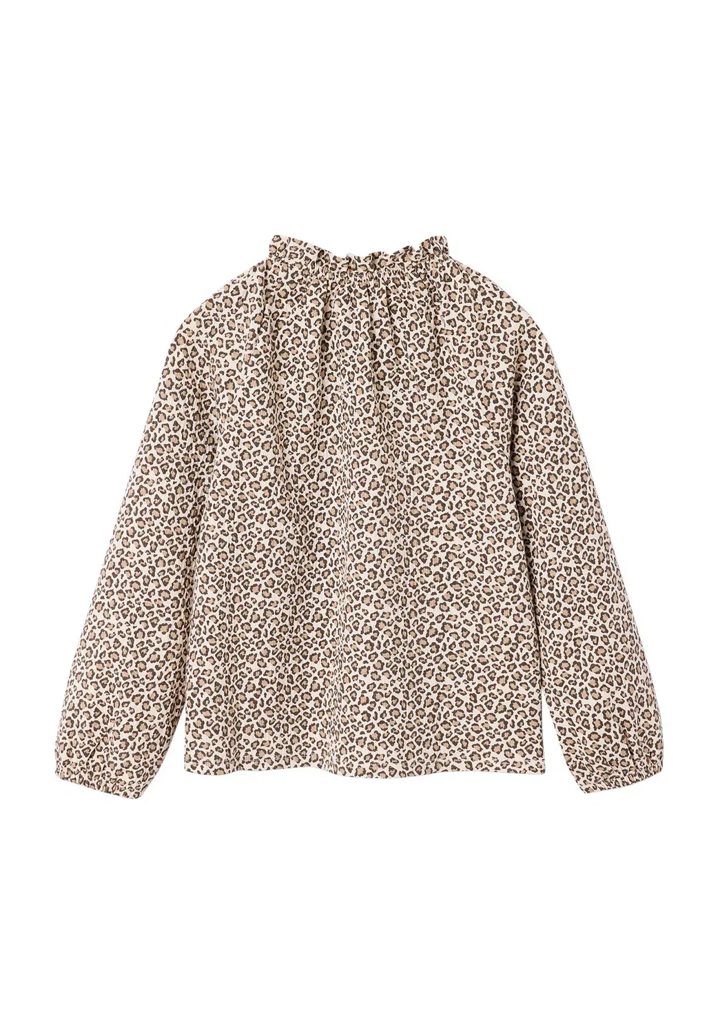 Mädchen blusenshirt mit rüschenkragen - блузка Vertbaudet, Camel — фото 2