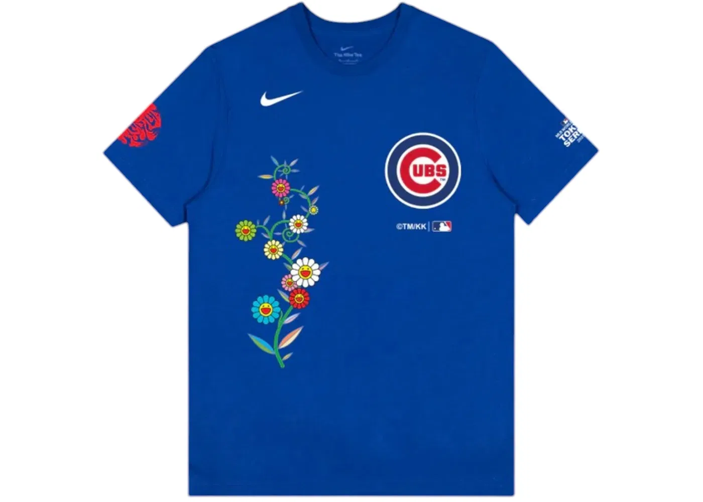 Мужская футболка с принтом Nike x Takashi Murakami x MLB World Tour Tokyo Series 2025 Cubs Tee, Blue