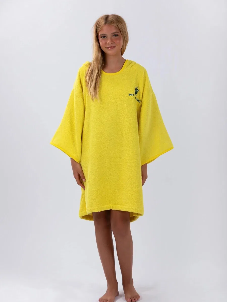 Халат Pacifique Sud 'Poncho Surf' лимонно-желтого цвета — фото 2