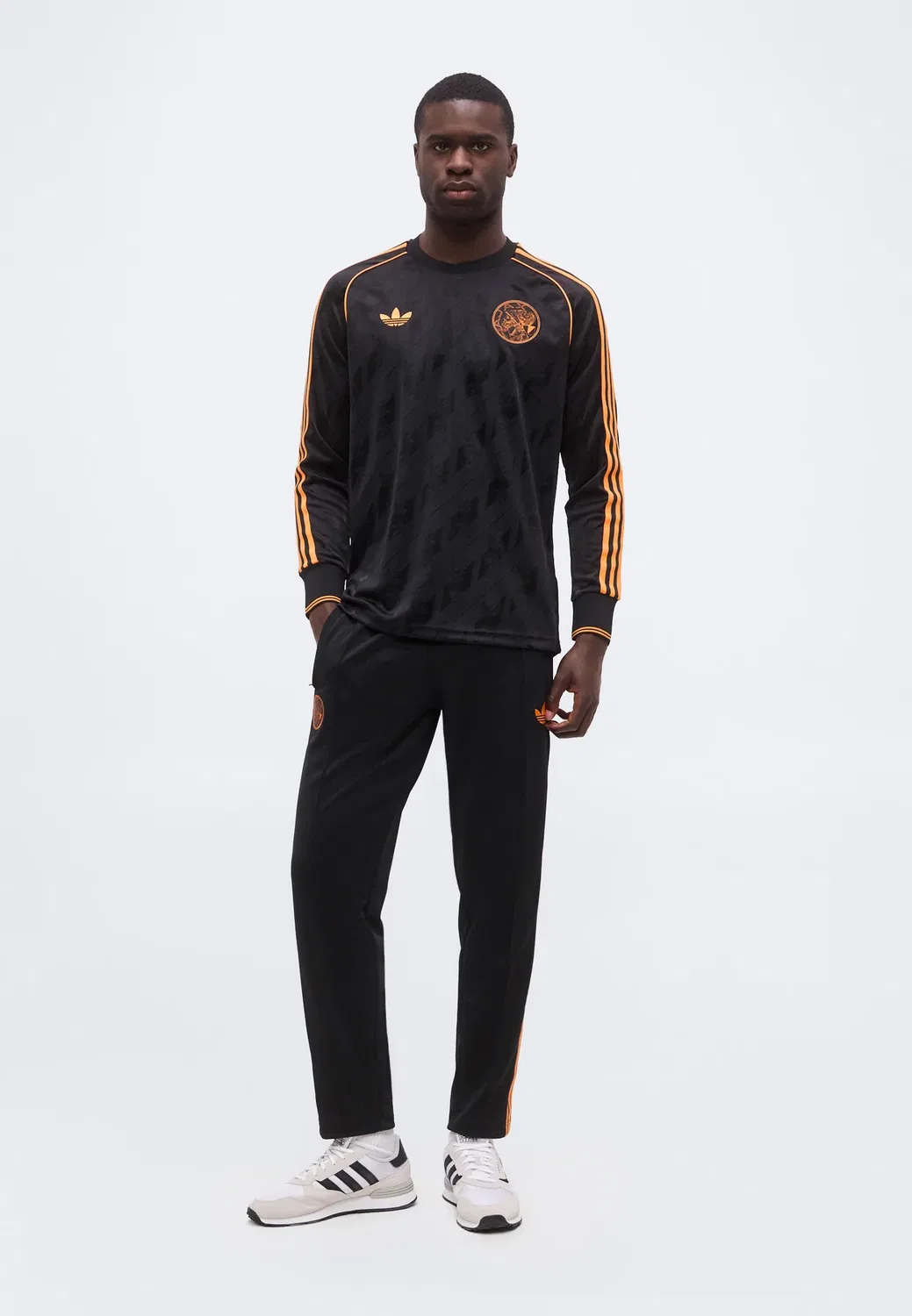 Футболка с длинными рукавами Ajax Amsterdam Originals - клубная одежда Adidas Originals, Black — фото 2