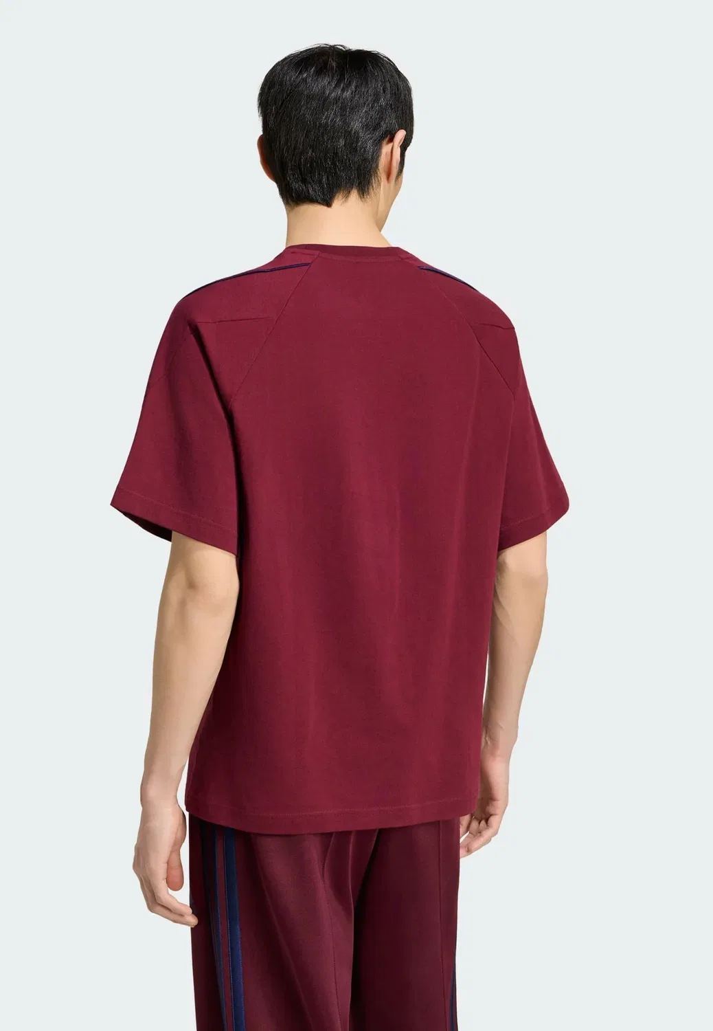 Футболка размера M, стадионная футболка - базовая футболка Adidas Performance, Maroon — фото 2