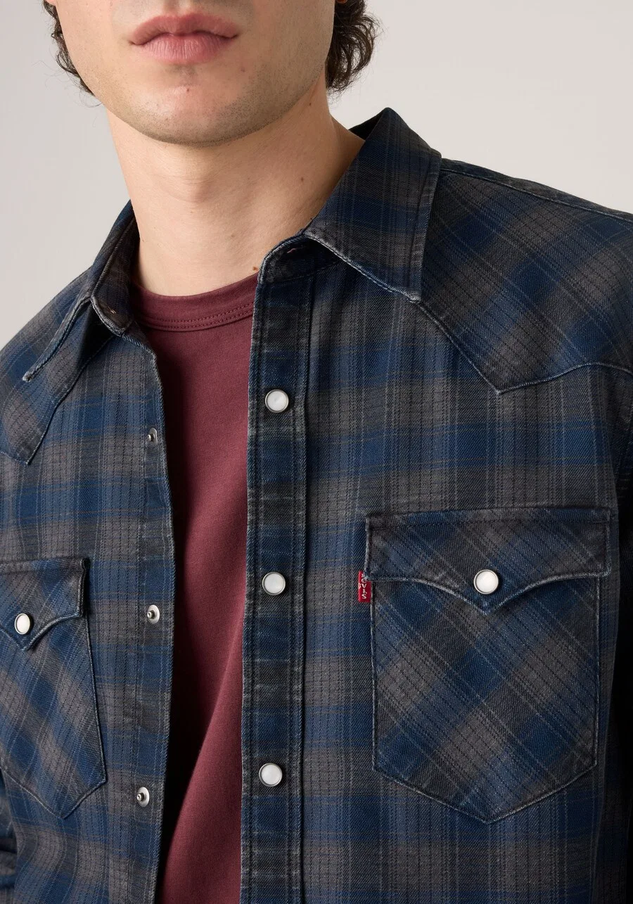 Рубашка LEVI'S Regular fit на пуговицах, цвет морской синий — фото 4