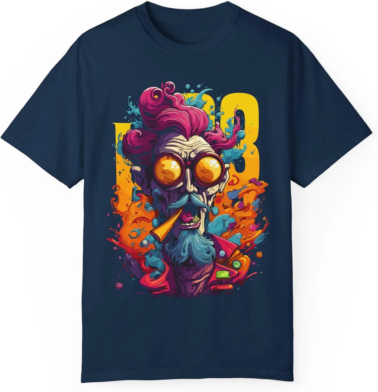 Футболка с графическим принтом Comfort Colors 1717, True Navy