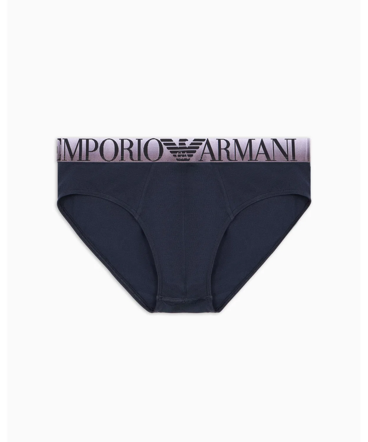 Мужские трусы-брифы с логотипом Superfine Cotton EMPORIO ARMANI, Navy