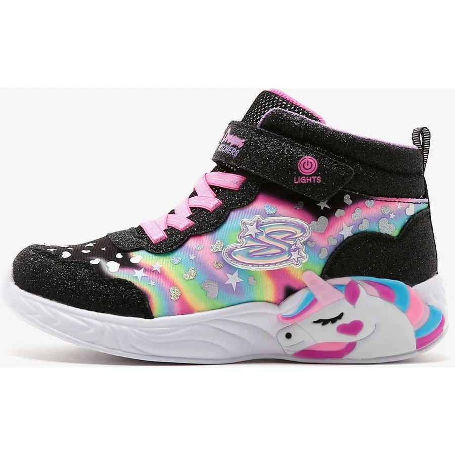 Детские ботинки с подсветкой Unicorn Dreams Magical Dreamer Skechers, Черный