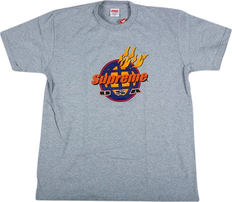

Футболка Supreme Fire T-Shirt 'Grey', серый