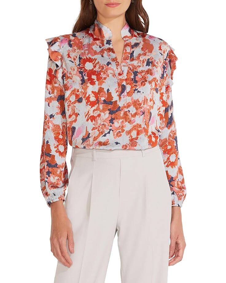 

Топ NIC+ZOE Petite Pressed Petals Top, цвет Red Multi