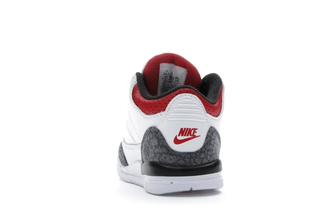 Детские кроссовки Lifestyle Jordan 3 Retro Jordan, White/Fire Red-Black — фото 4