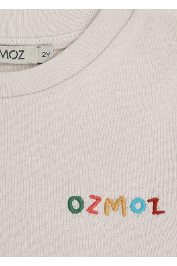 Детская футболка для девочек хлопковая с вышивкой Ozmoz By Mukadder Özden, Beige — фото 3
