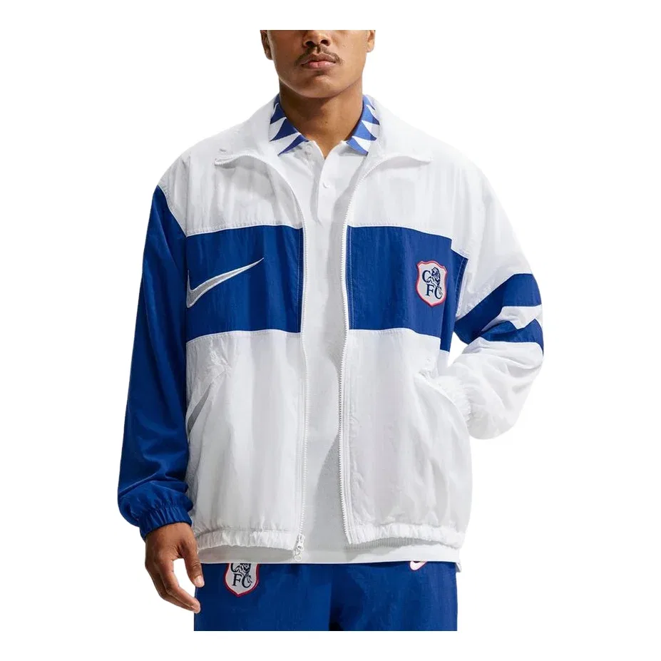 Мужская куртка Repel i96 Tracksuit Jacket 'Chelsea FC Third' Nike, White/Rush Blue/White