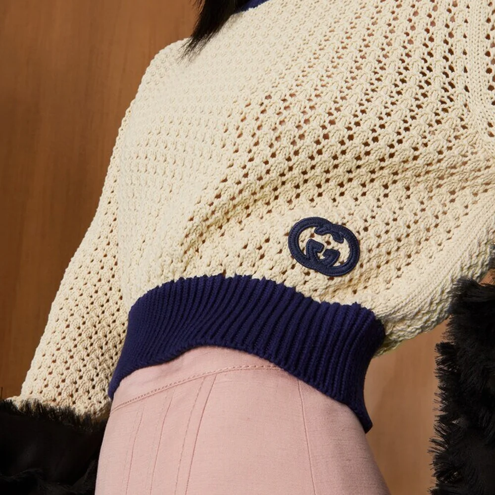 Толстовка женская Gucci, Классический крой, Ivory White — фото 4