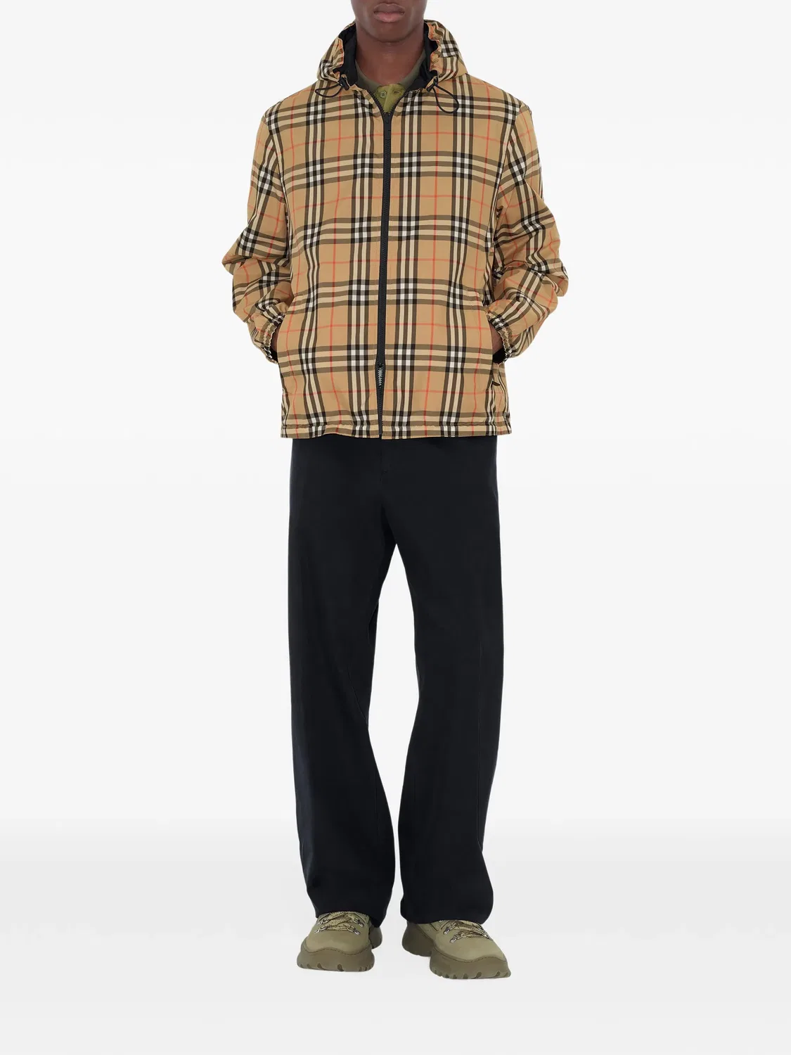 Обратимый жакет в клетку Burberry, коричневый — фото 3